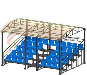 Купить Трибуна для зрителей 5 рядов на 42 места с навесом и перилами в Вологде 