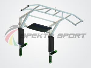 Купить Турник-брусья-пресс Прометей цельносварной с доп. хватами цв. белый в Вологде 