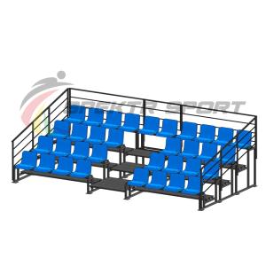 Купить Трибуна для зрителей 4 ряда на 34 места с перилами в Вологде 