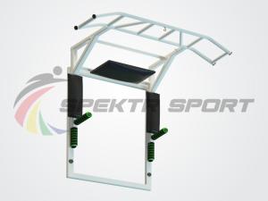 Купить Турник-брусья-пресс на раме Прометей цельносварной с доп. хватами цв. белый в Вологде 