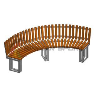 Купить Диван парковый со спинкой полукруглый Веер в Вологде 