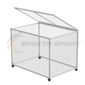 Купить Корзина для хранения мячей передвижная металлическая (сетка) разборная в Вологде 