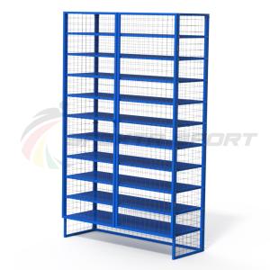 Купить Стеллаж для хранения инвентаря закрытый 1240х440х2000 (разборный) 11 полок в Вологде 