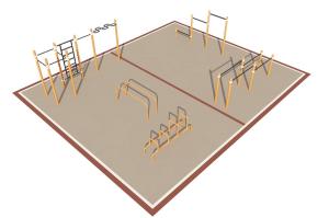 Купить Площадка уличная для воркаут Дворовая 4_76mm в Вологде 