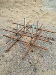 Купить Каркас для заливки бетонной смеси (ёжик) для монтажа уличных тренажеров в Вологде 