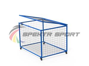 Купить Корзина для хранения мячей передвижная металлическая (сетка) в Вологде 