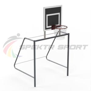 Купить Ворота мини-футбольные детские с баскетбольным щитом из фанеры и кольцом в Вологде 