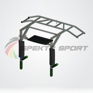 Купить Турник-брусья-пресс Прометей цельносварной с доп. хватами цв. серый в Вологде 