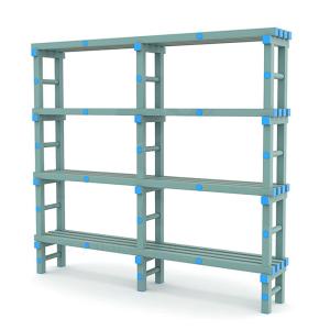 Купить Стеллаж для инвентаря в бассейн жесткий ПВХ 2000х345х1800 мм в Вологде 